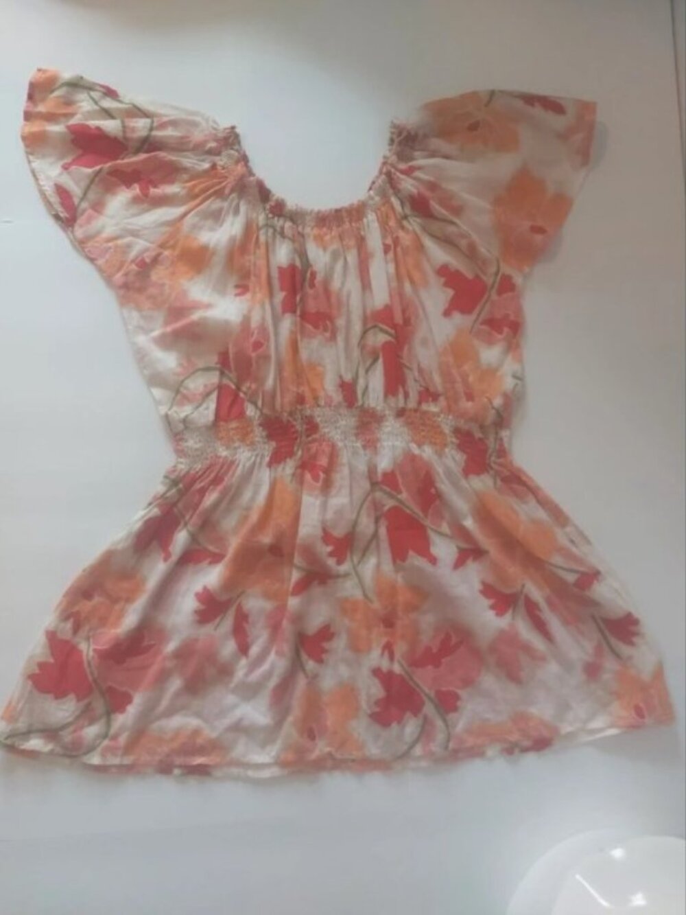 K Jordan floral cinch waist top L